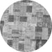 Square Patchwork Gray Transitional Rug, con370gry