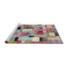 Serging Thickness of Machine Washable Contemporary Raspberry Purple Rug, wshcon371