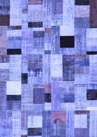 Patchwork Blue Transitional Rug, con371blu