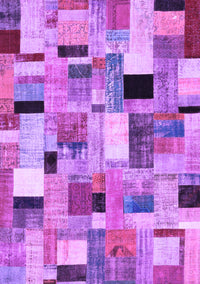 Patchwork Purple Transitional Rug, con371pur