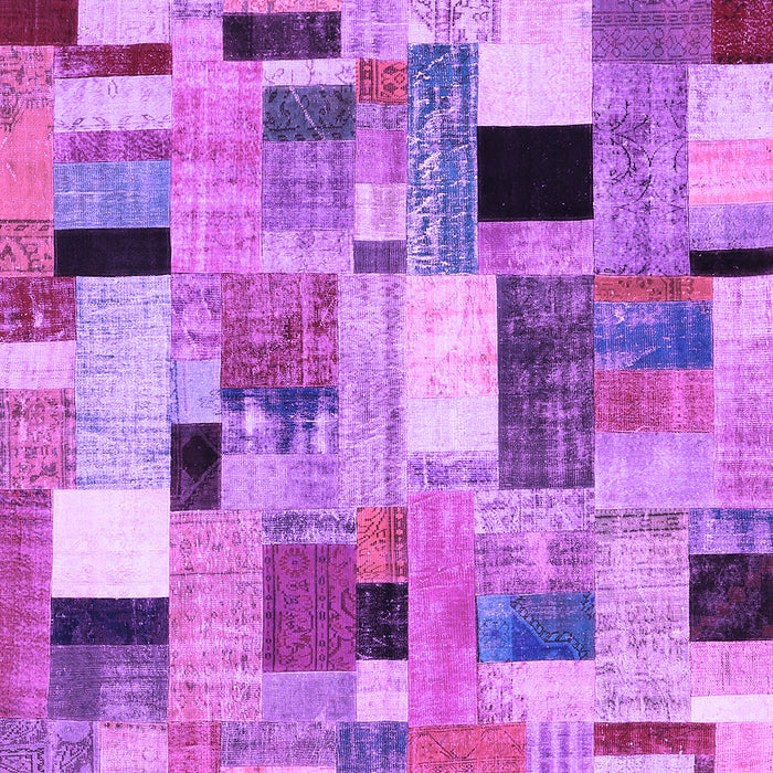Patchwork Purple Transitional Rug, con371pur