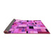 Sideview of Patchwork Pink Transitional Rug, con371pnk