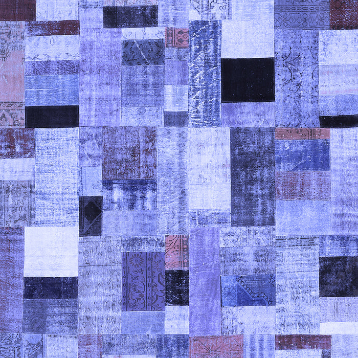Patchwork Blue Transitional Rug, con371blu