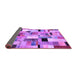 Sideview of Patchwork Purple Transitional Rug, con371pur