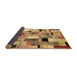 Sideview of Patchwork Brown Transitional Rug, con371brn