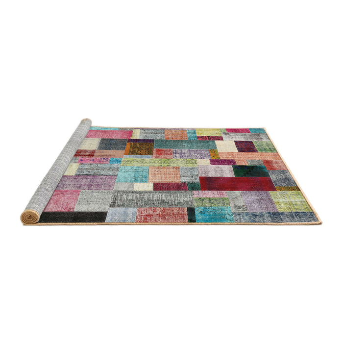 Serging Thickness of Machine Washable Contemporary Chestnut Brown Rug, wshcon372