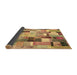 Sideview of Patchwork Brown Transitional Rug, con372brn