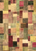 Patchwork Brown Transitional Rug, con372brn