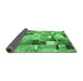 Sideview of Patchwork Emerald Green Transitional Rug, con372emgrn