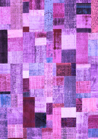 Patchwork Purple Transitional Rug, con372pur