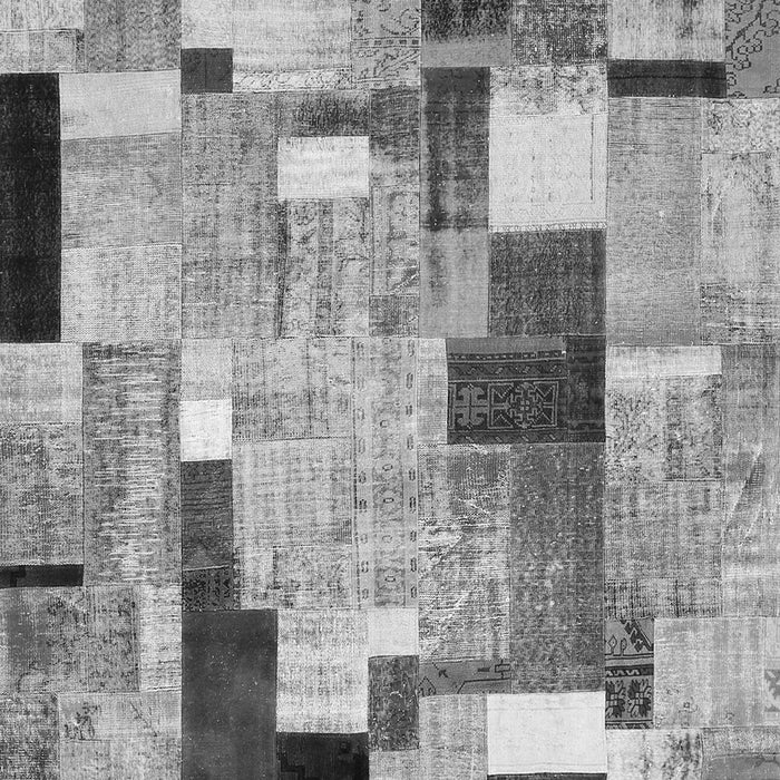 Serging Thickness of Machine Washable Patchwork Gray Transitional Rug, wshcon372gry