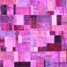 Square Patchwork Pink Transitional Rug, con372pnk