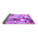 Sideview of Patchwork Purple Transitional Rug, con372pur