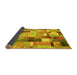 Sideview of Patchwork Yellow Transitional Rug, con372yw