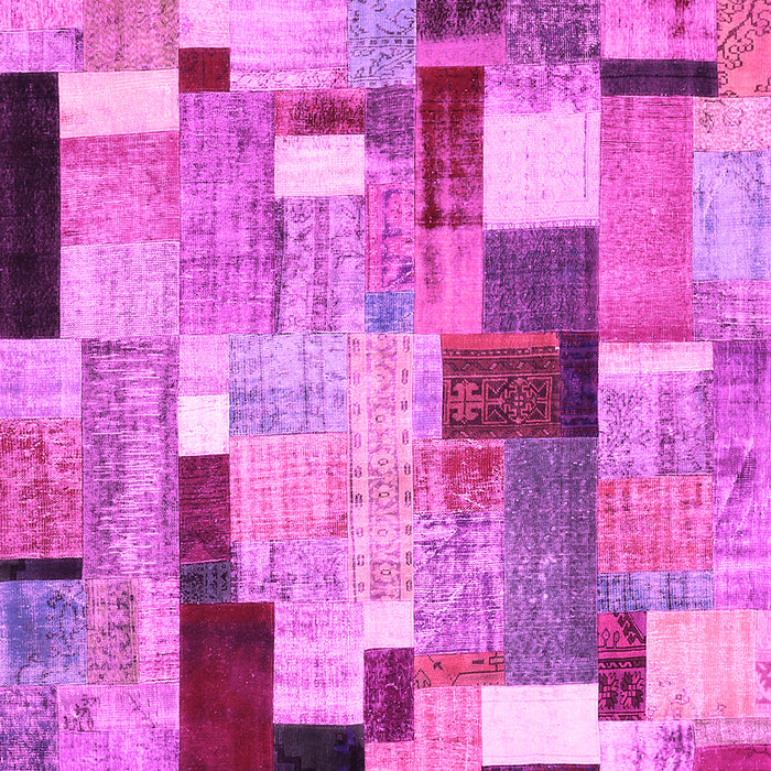 Patchwork Pink Transitional Rug, con372pnk