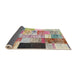 Thickness of Contemporary Rust Pink Patchwork Rug, con373