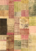 Patchwork Brown Transitional Rug, con373brn