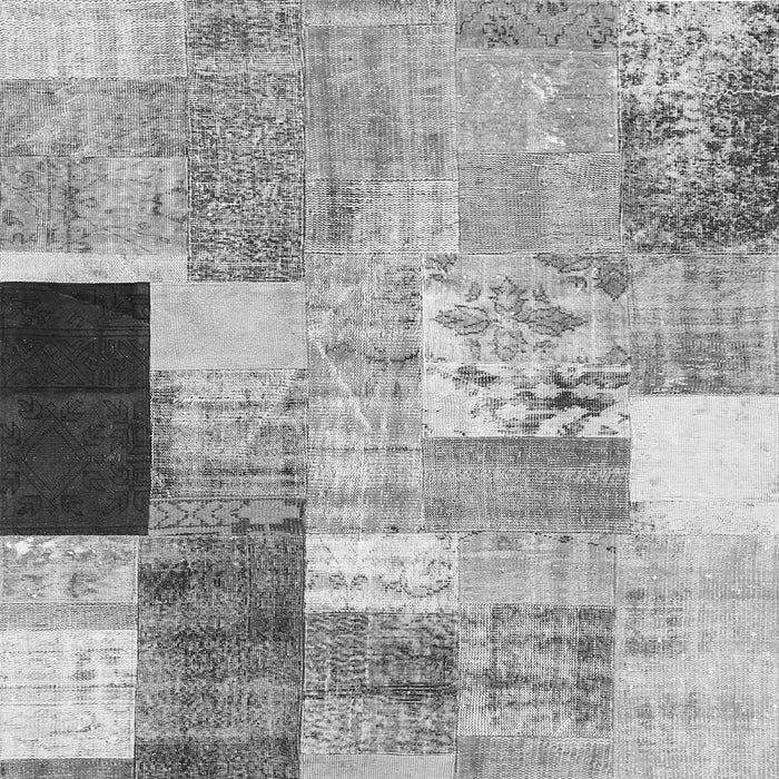 Serging Thickness of Patchwork Gray Transitional Rug, con373gry