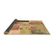 Sideview of Patchwork Brown Transitional Rug, con373brn