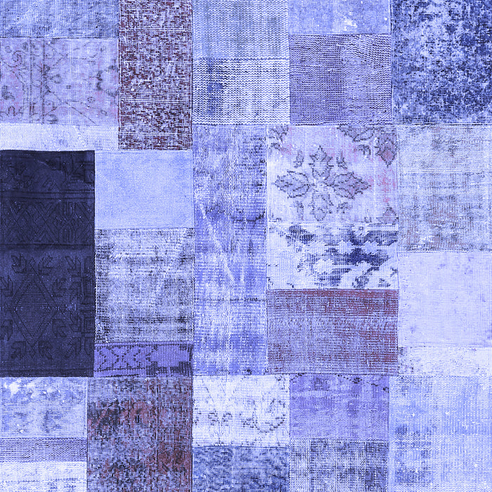 Patchwork Blue Transitional Rug, con373blu