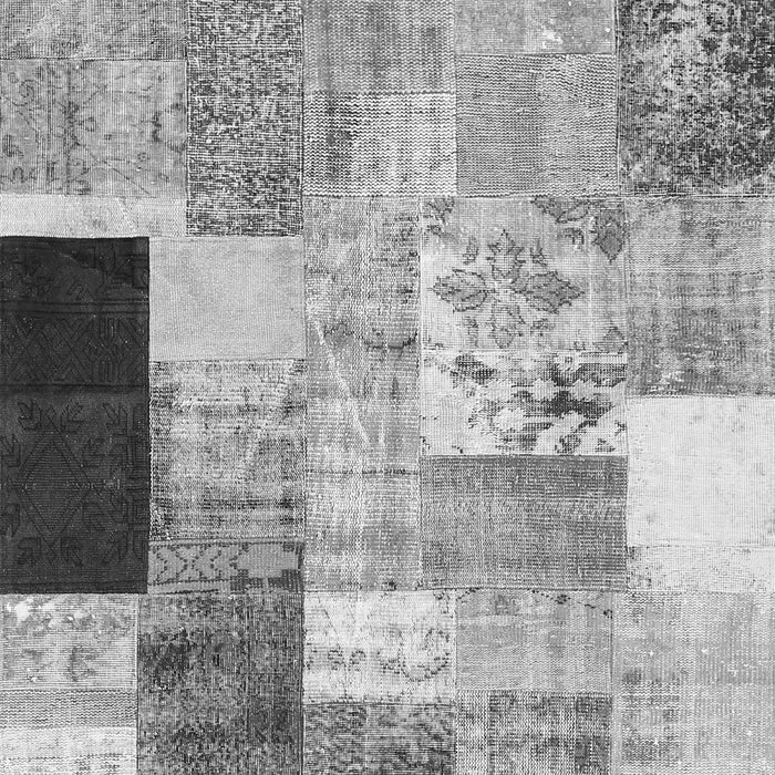 Patchwork Gray Transitional Rug, con373gry