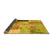 Sideview of Patchwork Yellow Transitional Rug, con373yw