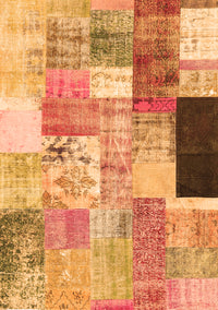 Patchwork Orange Transitional Rug, con373org