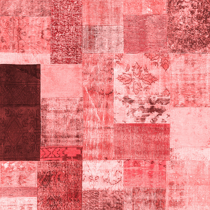 Patchwork Red Transitional Area Rugs