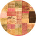 Square Patchwork Orange Transitional Rug, con373org