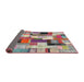 Thickness of Contemporary Cherry Red Patchwork Rug, con374