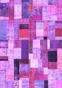 Patchwork Purple Transitional Rug, con374pur