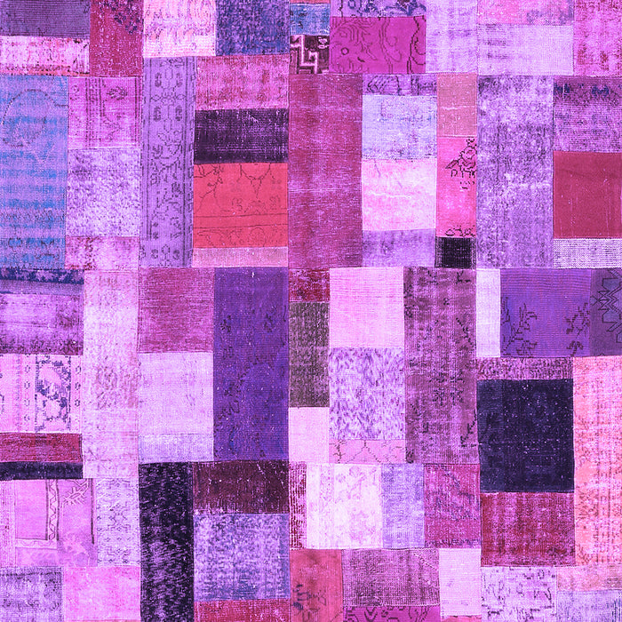 Patchwork Purple Transitional Rug, con374pur