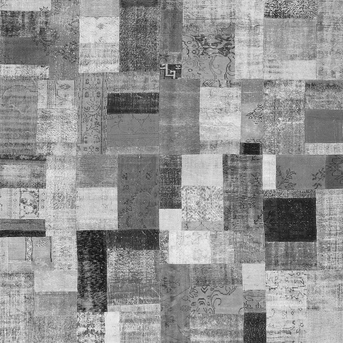 Serging Thickness of Patchwork Gray Transitional Rug, con374gry