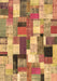 Patchwork Brown Transitional Rug, con374brn