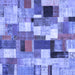 Square Patchwork Blue Transitional Rug, con374blu