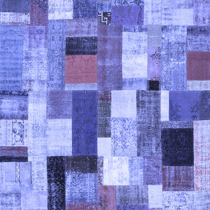 Patchwork Blue Transitional Rug, con374blu
