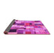 Sideview of Patchwork Pink Transitional Rug, con374pnk