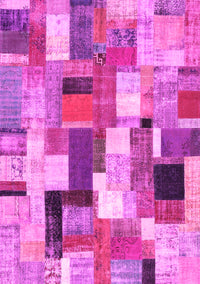 Patchwork Pink Transitional Rug, con374pnk