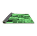 Sideview of Patchwork Emerald Green Transitional Rug, con374emgrn