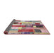 Thickness of Contemporary Cherry Red Patchwork Rug, con375