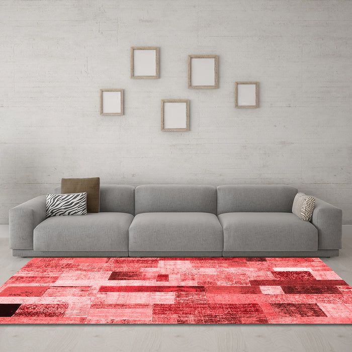 Transitional Red Washable Rugs