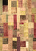 Machine Washable Patchwork Brown Transitional Rug, wshcon375brn