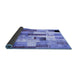 Sideview of Patchwork Blue Transitional Rug, con375blu