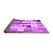 Sideview of Patchwork Purple Transitional Rug, con375pur