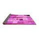 Sideview of Patchwork Pink Transitional Rug, con375pnk