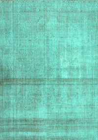 Abstract Turquoise Contemporary Rug, con376turq