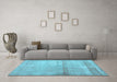 Machine Washable Abstract Light Blue Contemporary Rug in a Living Room, wshcon376lblu