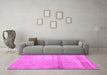 Machine Washable Abstract Pink Contemporary Rug in a Living Room, wshcon376pnk