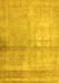 Abstract Yellow Contemporary Rug, con376yw