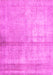 Machine Washable Abstract Pink Contemporary Rug, wshcon376pnk